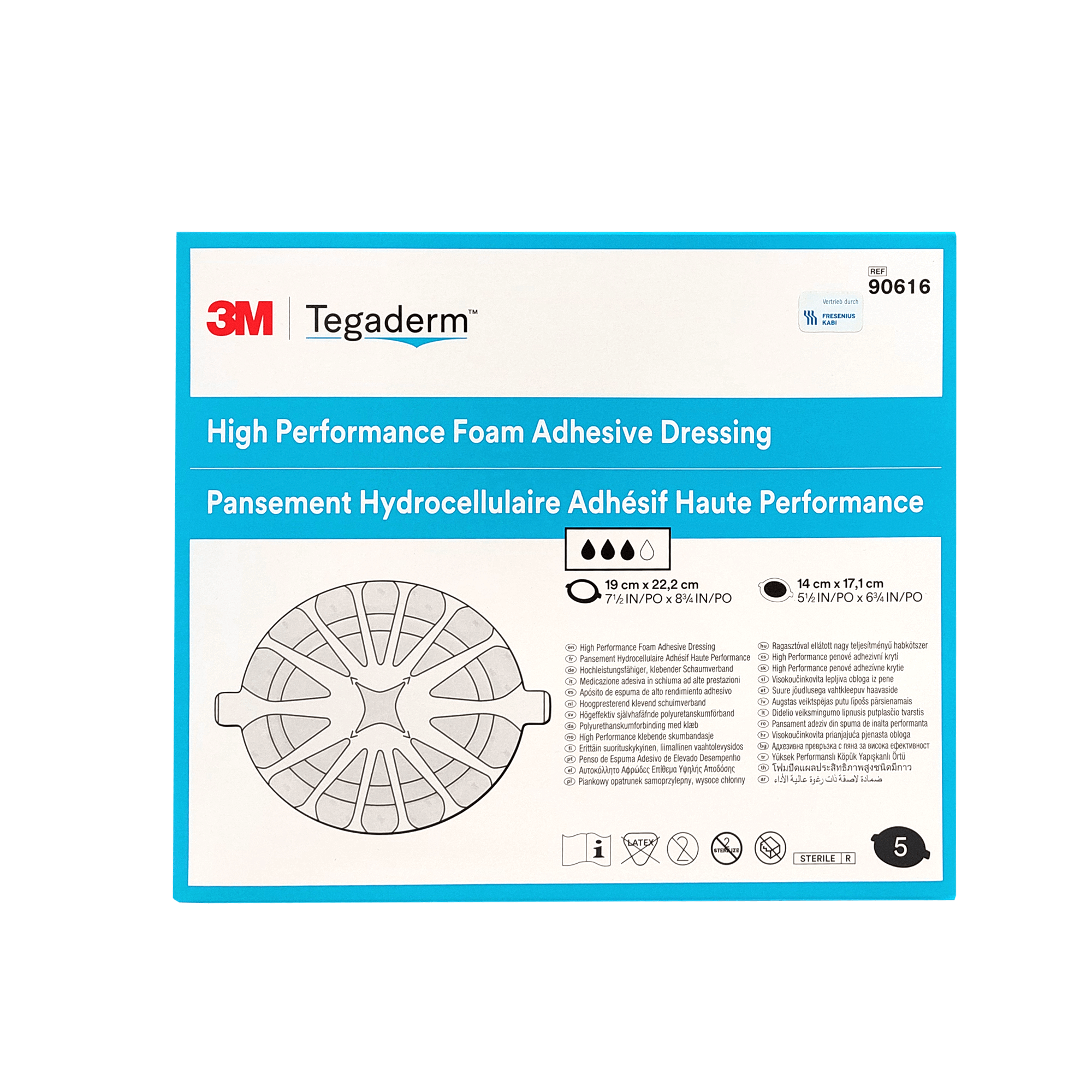 3M Tegaderm Foam Adhesive 19 x 22,2 cm oval (5 Stk.)  