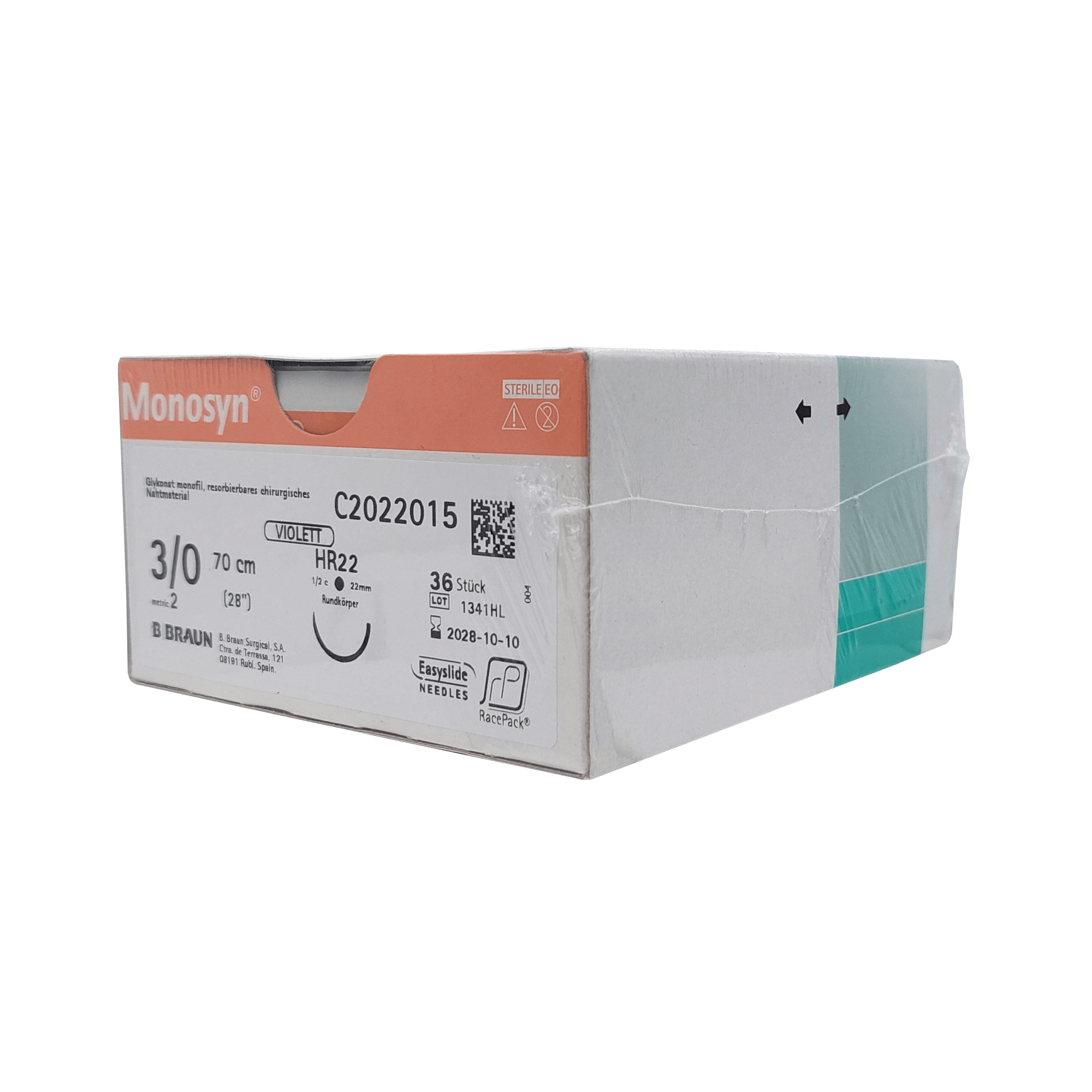 MONOSYN VIOLETT 3/0 (2) 70CM HR22 - C2022015