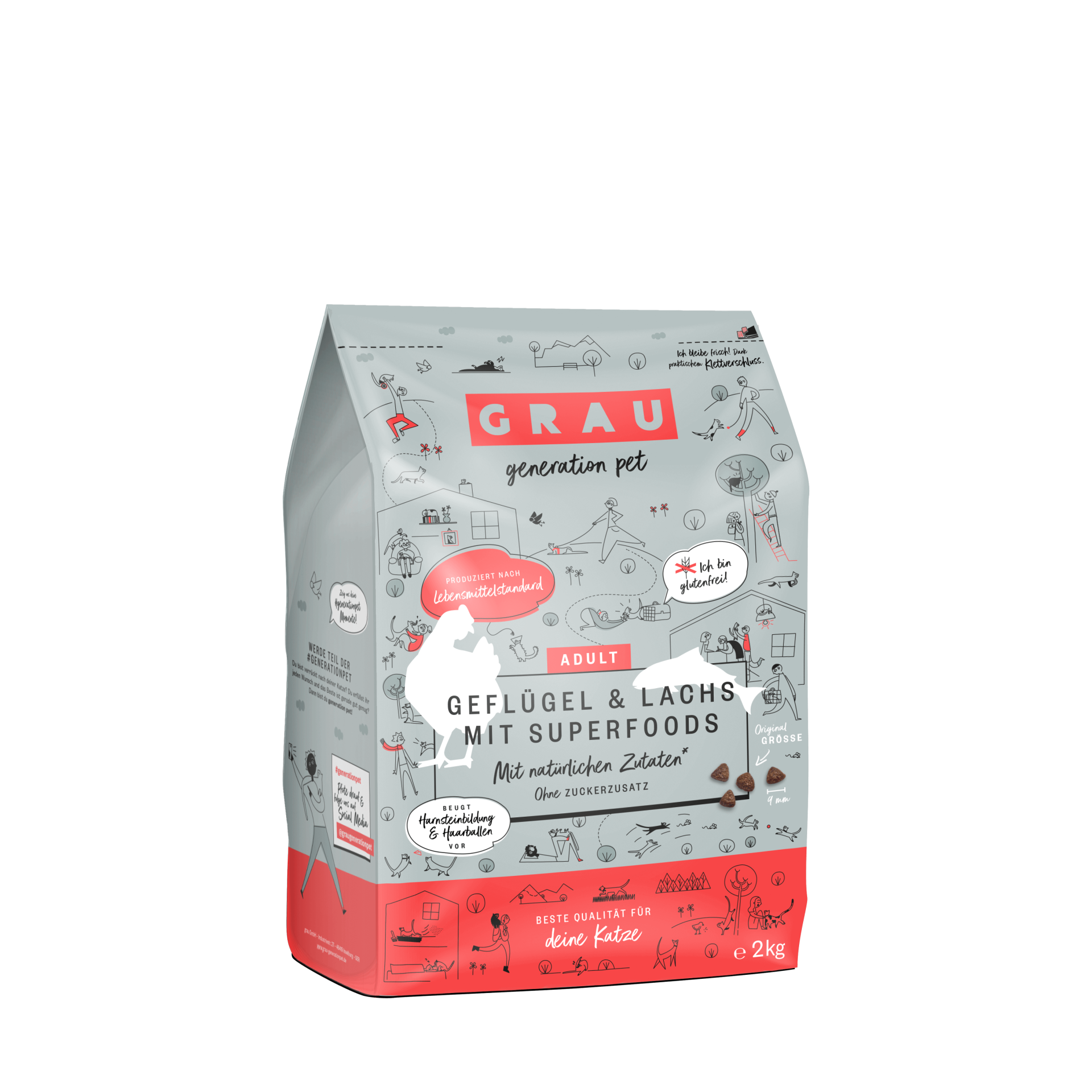 Grau - Geflügel & Lachs mit Superfoods 2kg