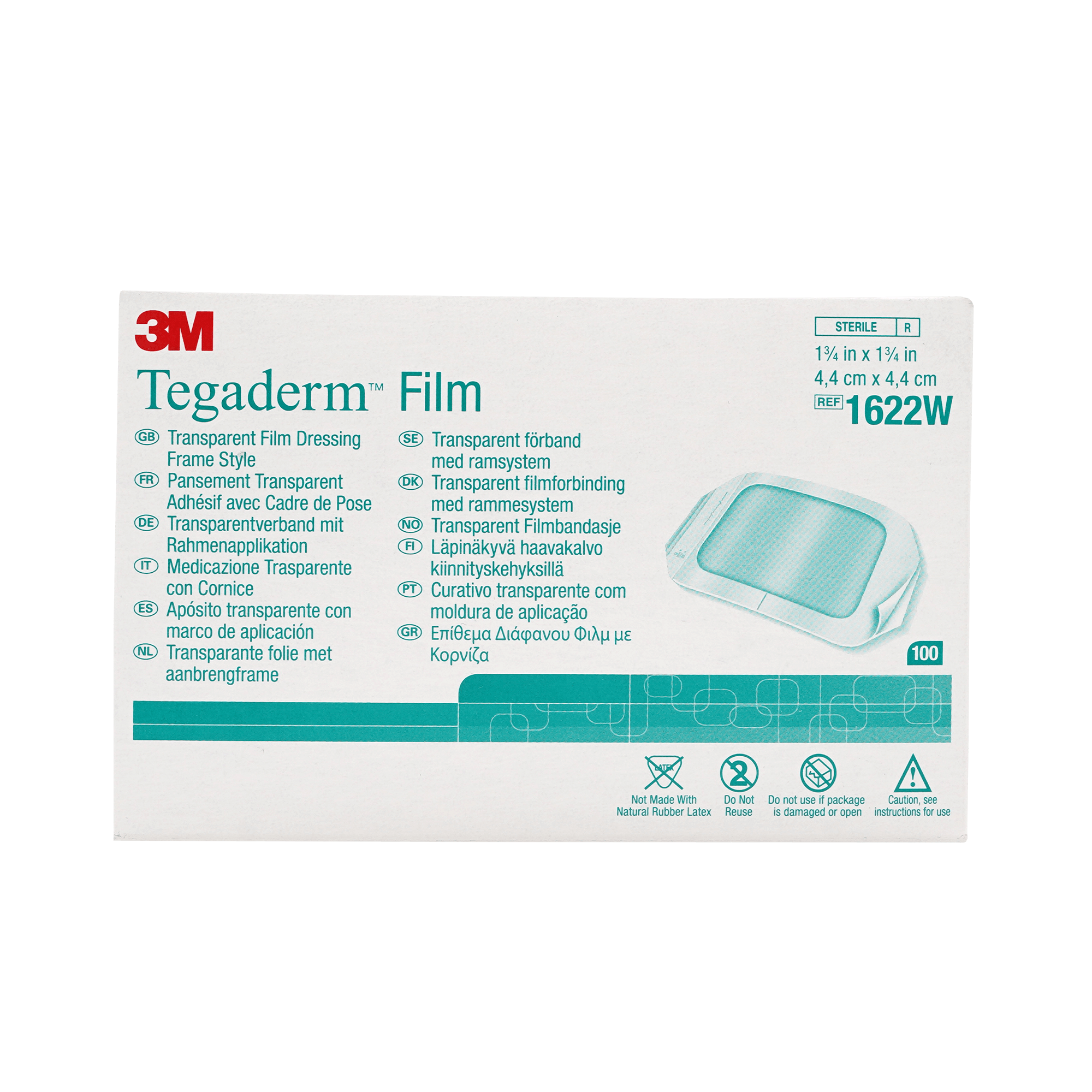 3M Tegaderm Film 4,4 x 4,4 cm (100 Stk.)