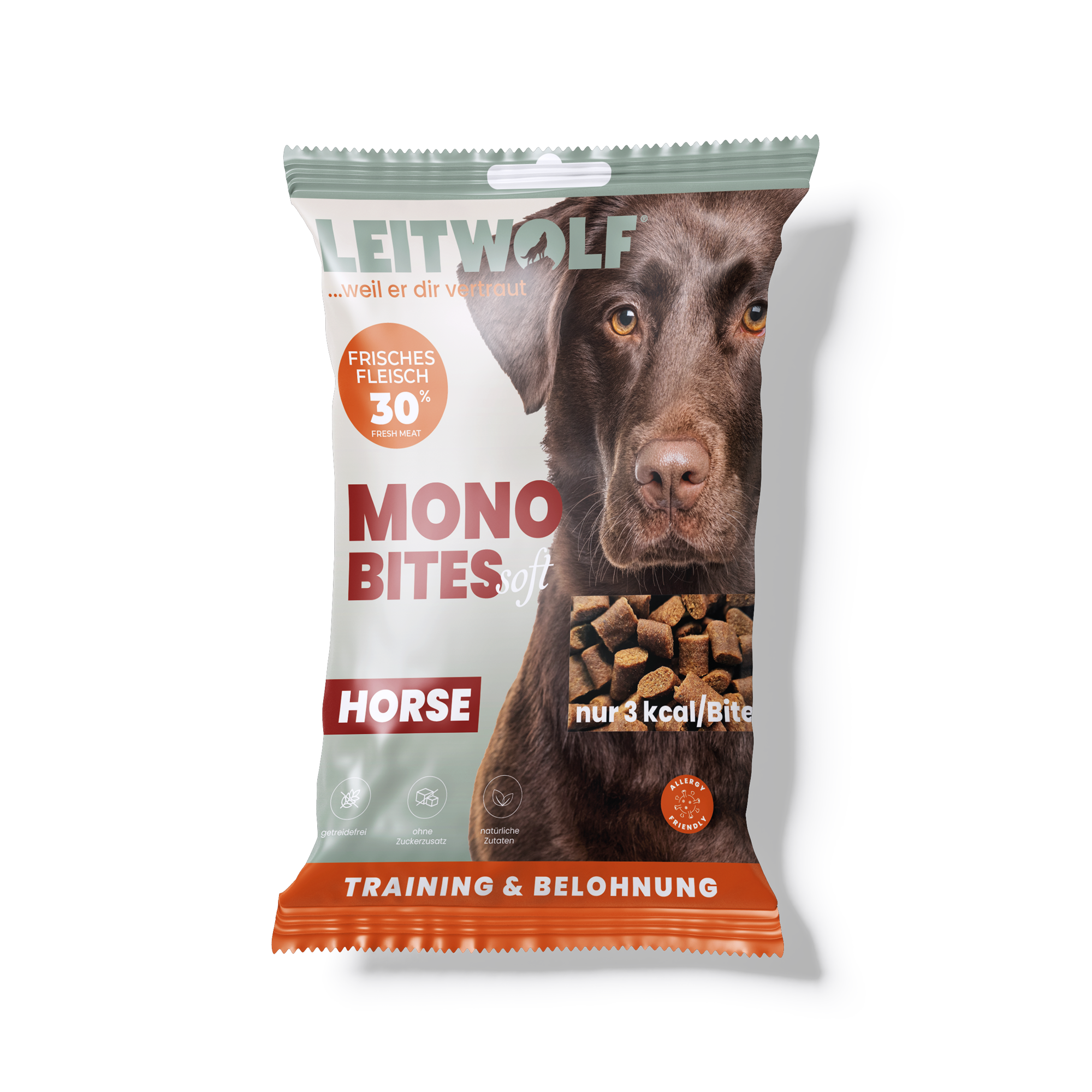 Leitwolf Mono Bites Horse 80 g