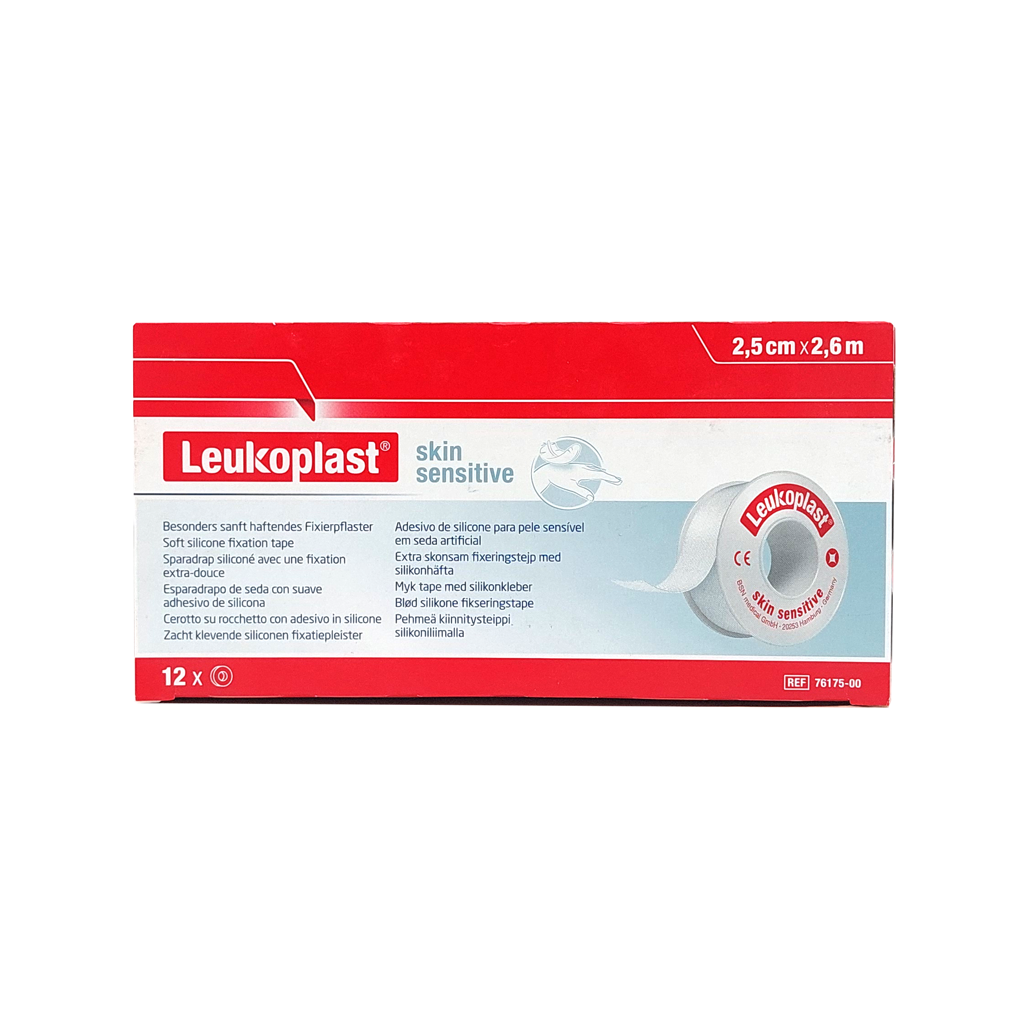 LEUKOPLAST Skin Sensitive 2,5 cmx2,6 m o.Schutzr. 12 Stück