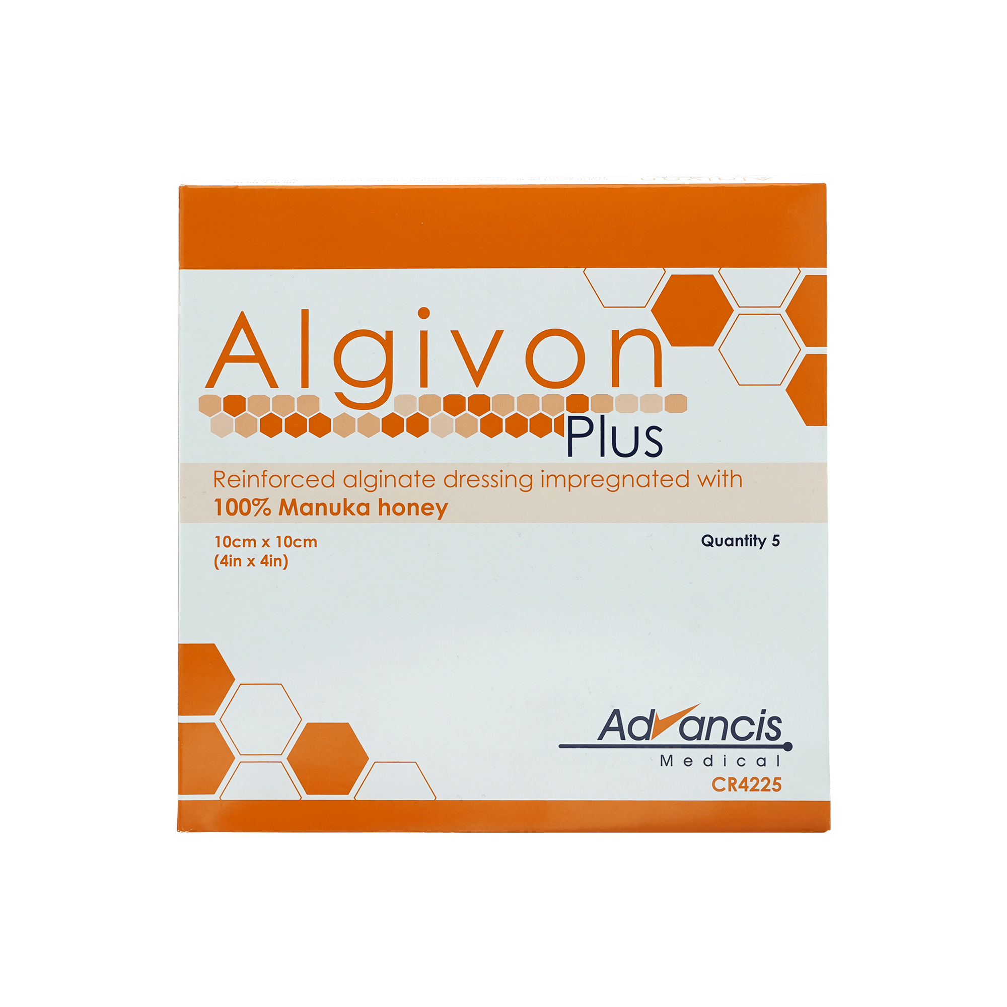 Algivon Plus Honigalginat Wundauflage 10x10 cm (5 Stk.)