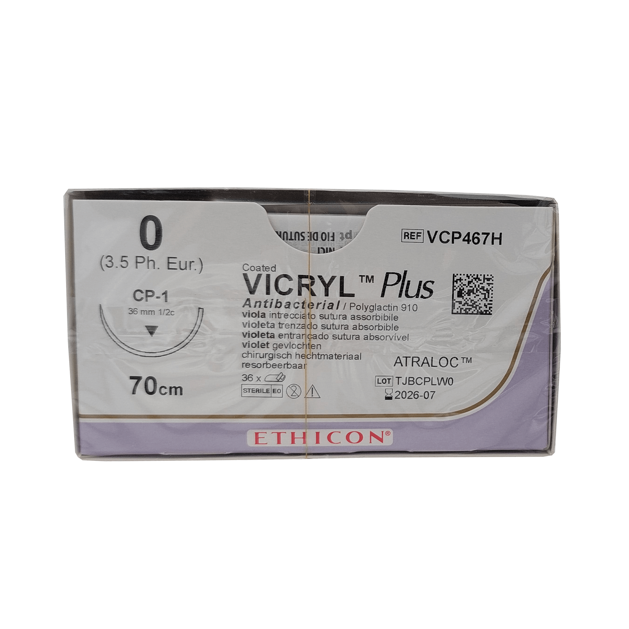 VICRYL PLUS VIOL GEFL - 0; CP1; 0,70 (VE 36) - VCP467H