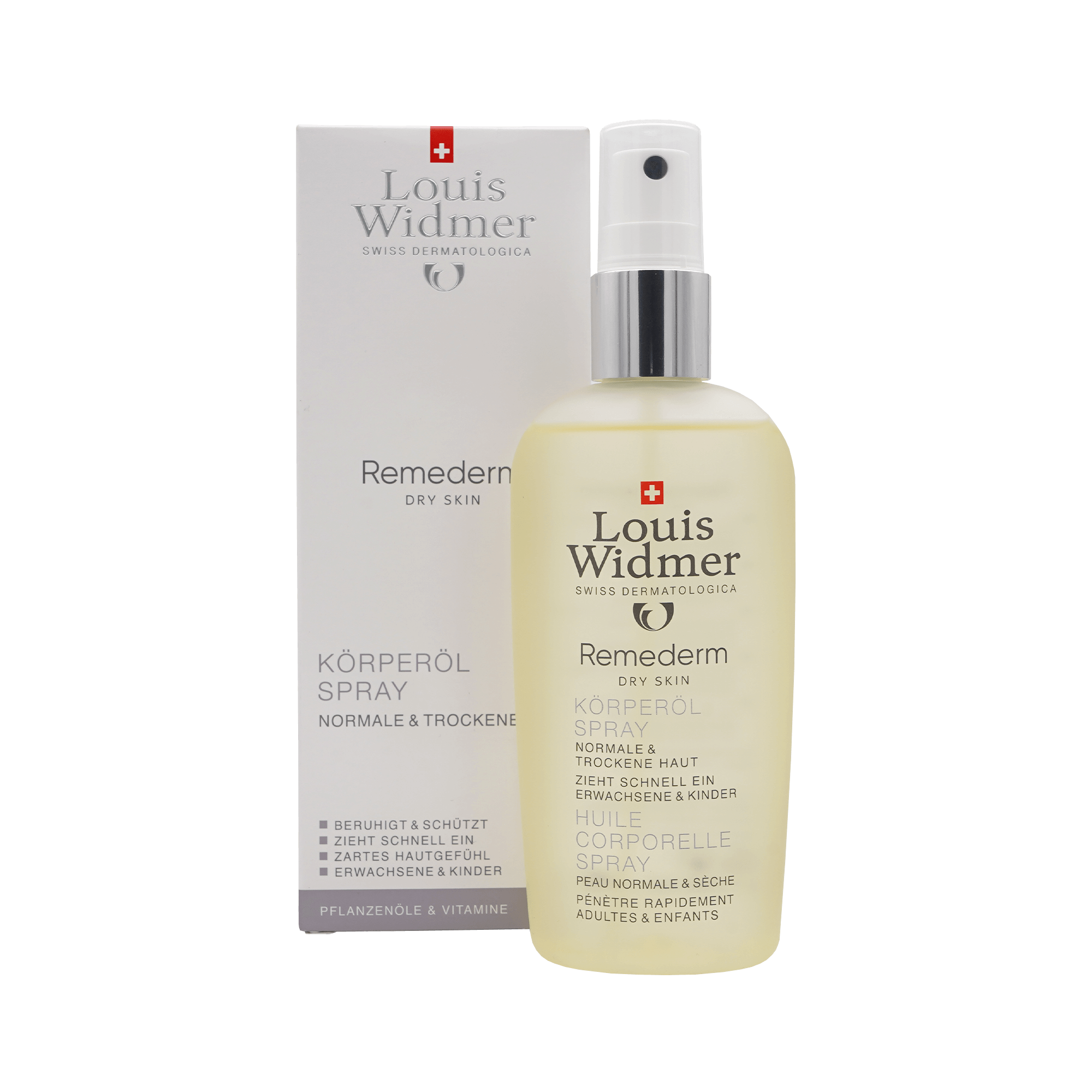 Louis Widmer Remederm Dry Skin Körperöl Spray - leicht parfümiert (150 ml)
