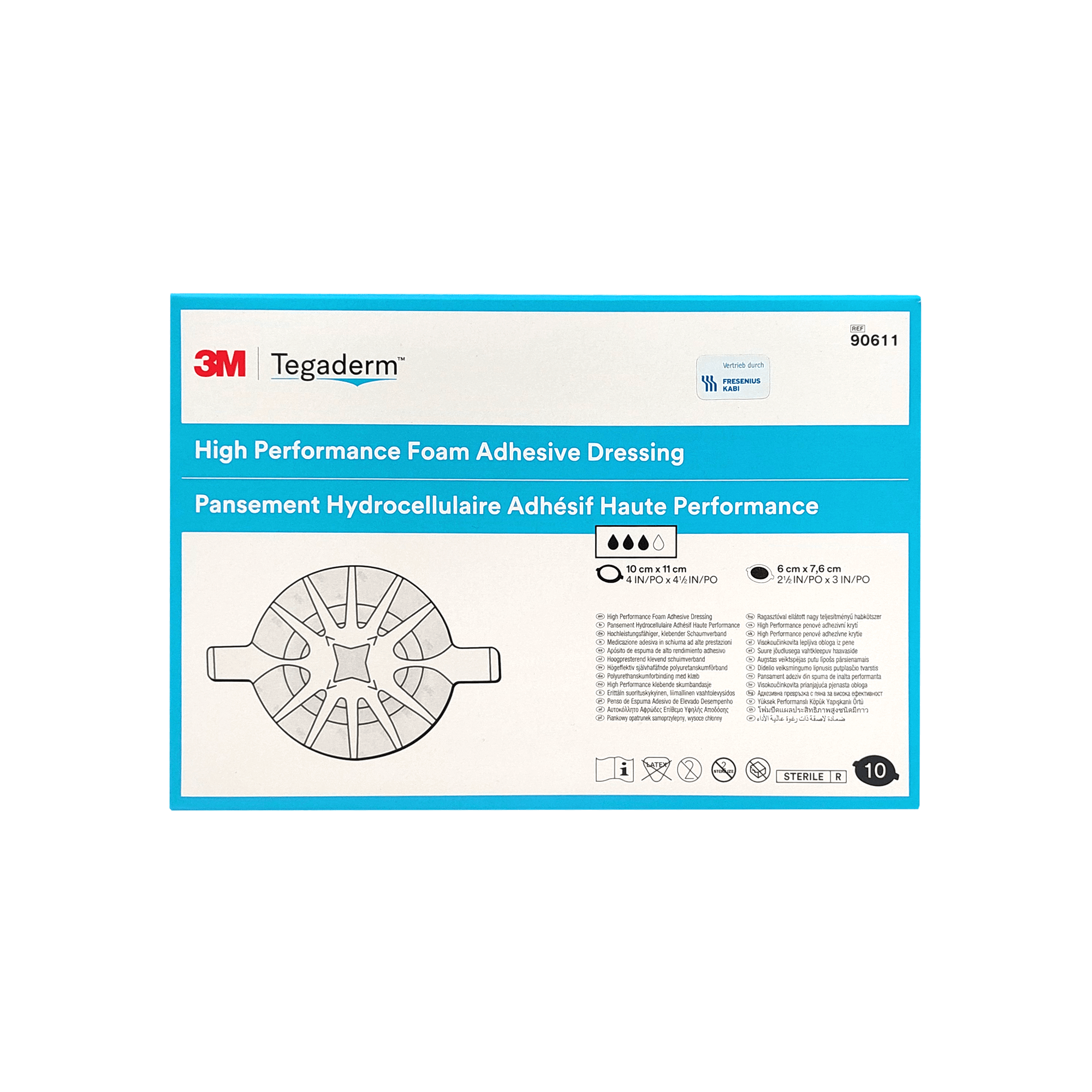 3M Tegaderm Foam Adhesive 10 x 11 cm oval (10 Stk.) 